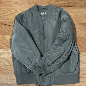 Zara Kids Charcoal Bomber Jacket